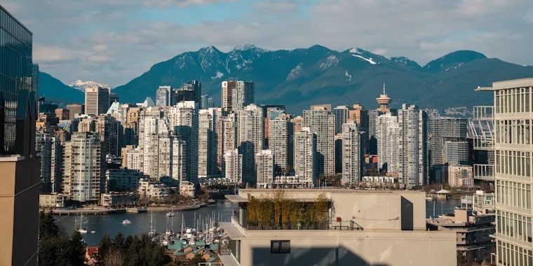 Vancouver harbor and mountains